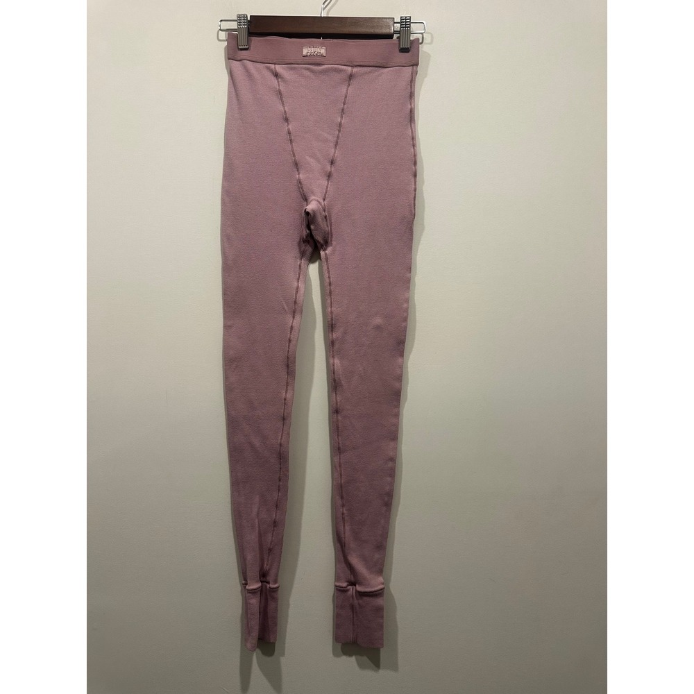 Skims Cotton Rib Leggings Mauve Dusty Rose High Waisted Lounge Pants Size S